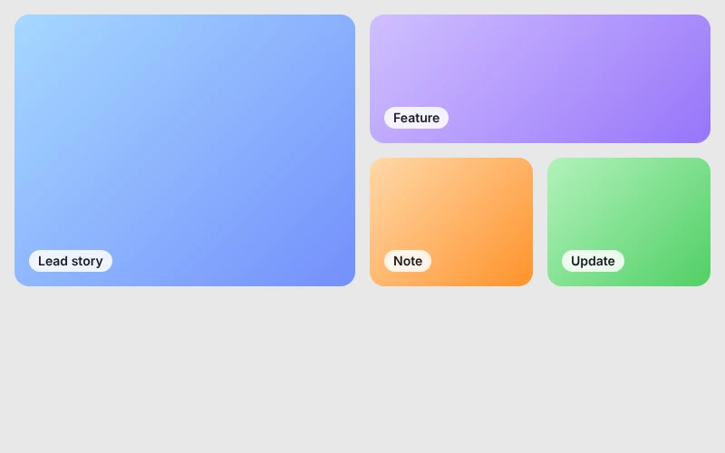 Grid with leading item