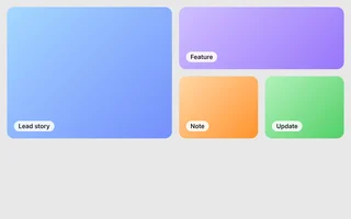 Preview of Grid with leading item
