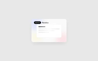 Preview of Tilt parallax card